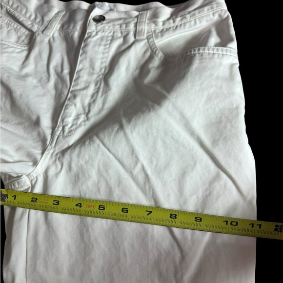 Calvin Klein Woman's White Beaded Crocked Pants Jeans Size 6 Vtg Japan - Picture 8 of 13